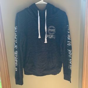Black and sequin PINK hoodie! Size medium!!